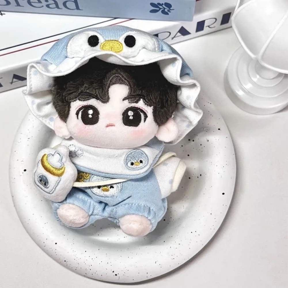 

1 set Penguin Baby 10cm Cotton Doll Clothes Baby Bottle Cartoon Cotton Doll's Clothes Set Cute Mini 10cm Doll Clothes