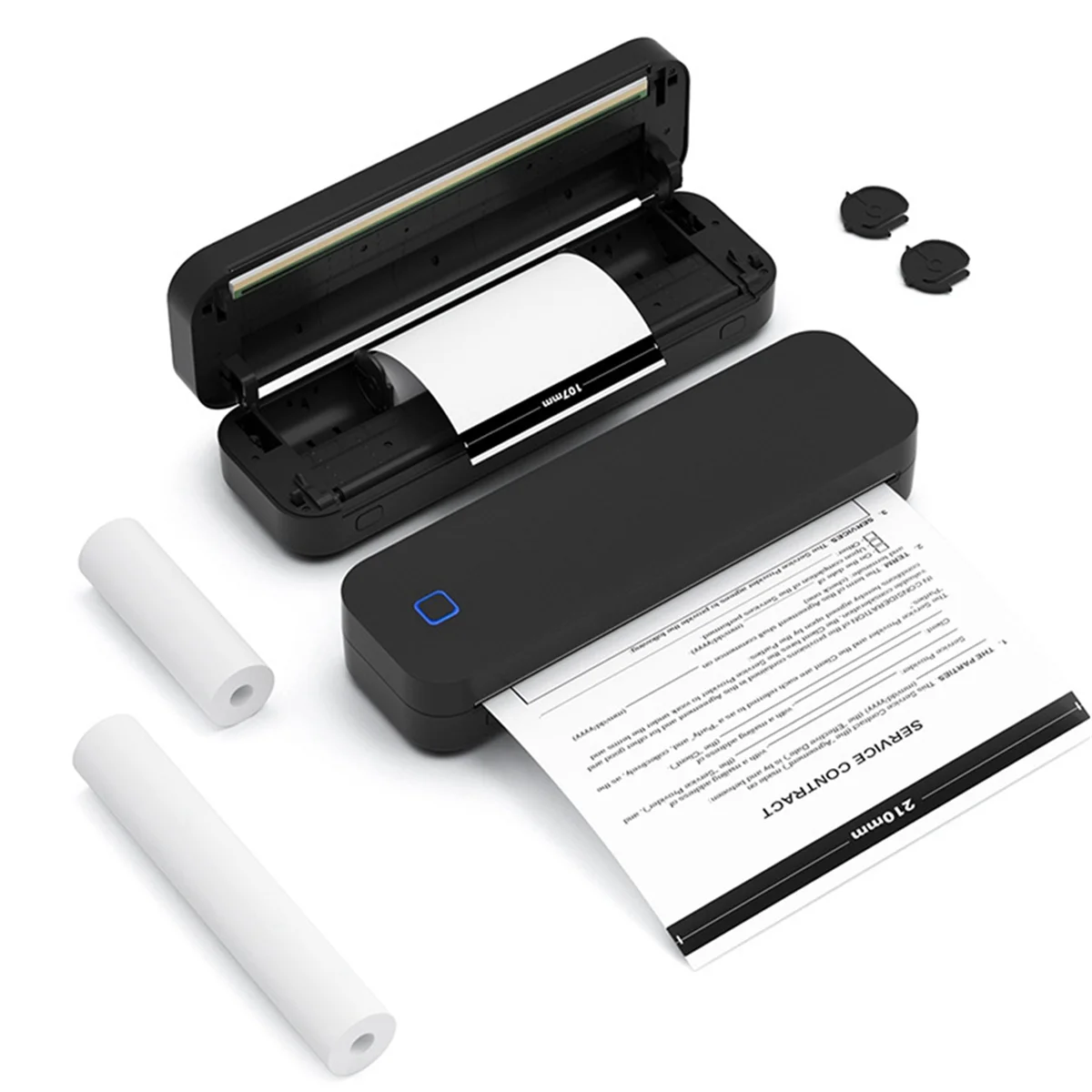 Practical-Portable Thermal Transfer Printer Wireless,Multi-Size,Eco-Friendly for Windows System,Mac Os System,Phone,Tablet,Black