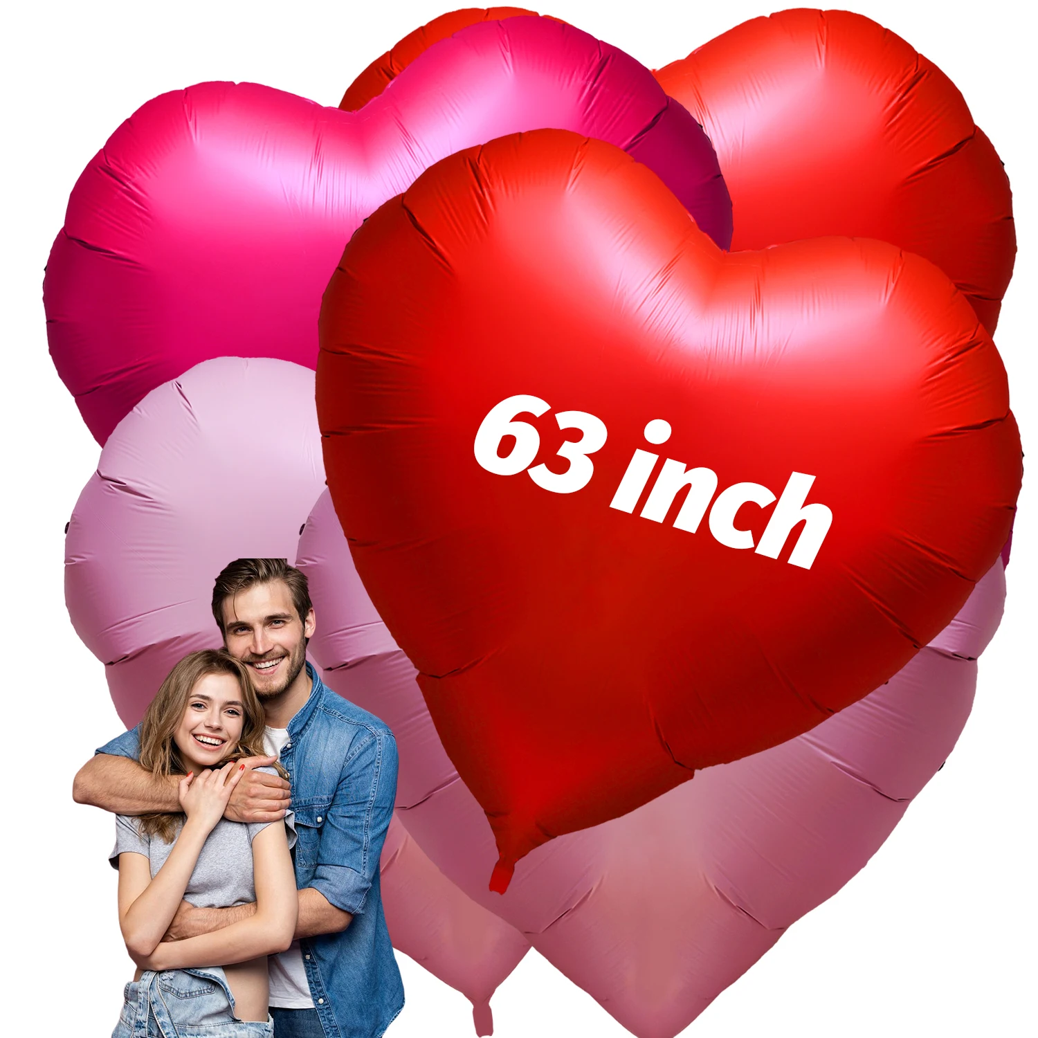 Extra Large Love Aluminum Film Balloon Romantic 63 Inches Love Balloon Wedding Birthday Party Decorations Valentine's Day Gifts