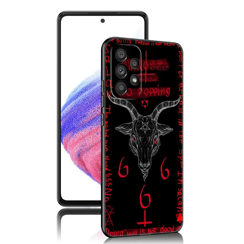 Devil Satan 666 Case For Samsung A13 A22 A24 A32 4G A14 A23 A25 A34 A52S A53 A54 A73 5G A11 A12 A31 A33 A50 A51 A70 A71 A72