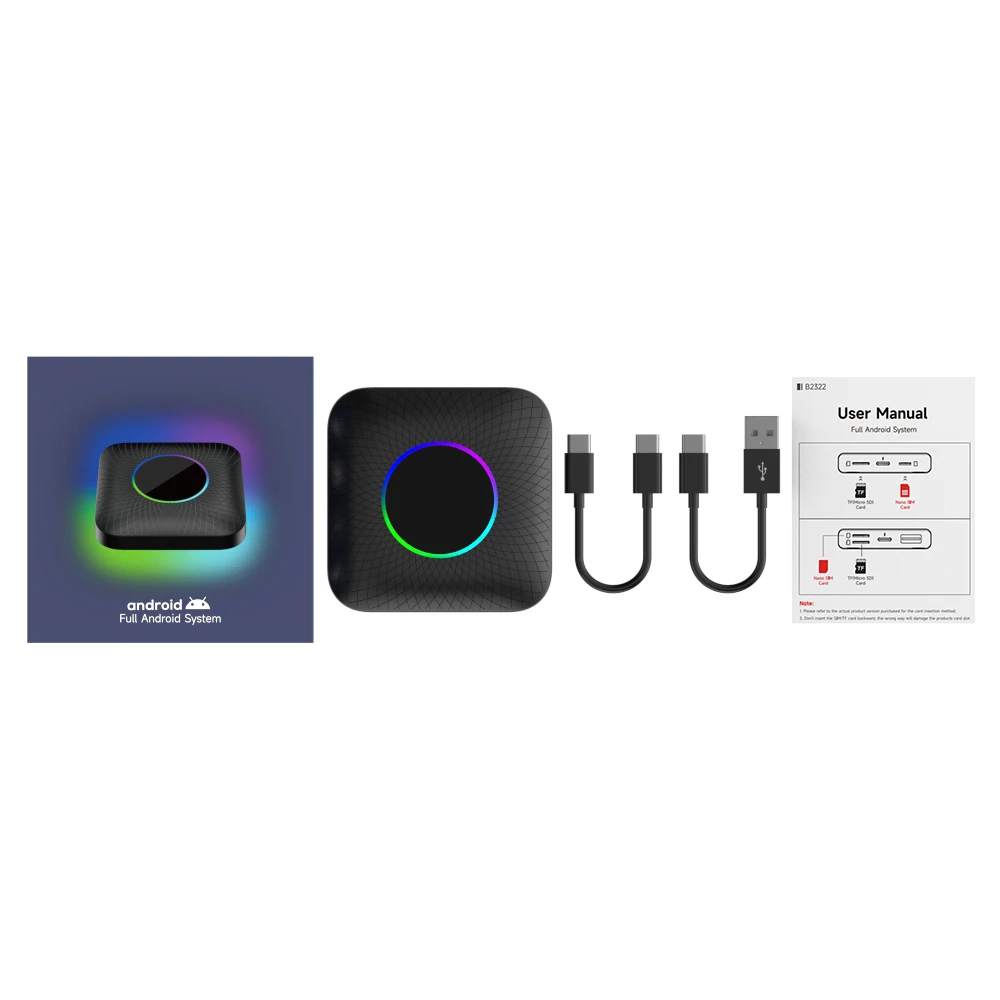 3-in-1 Wireless Magic AI Box Latest Design Android 13 Qualcomm Chip Support Cars with Wired Carplay and Android Auto Android Box