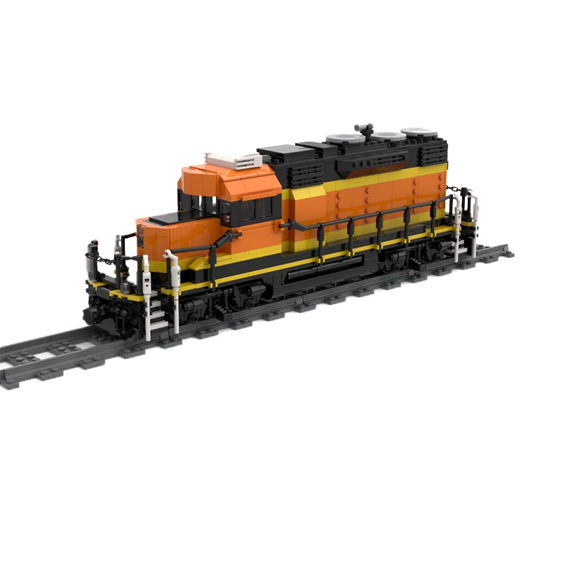 MOC-décennie s de construction lomatéritive à vapeur pour enfants, série de véhicules de transport ferroviaire, affichage de briques modèles d'assemblage, jouets créatifs, BNSF 28P