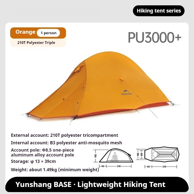 Naturehike 2026 Nieuwe Cloud Up Basis Tent Ultralicht Waterdicht Grote Voorgevel Shelter Tent Reizen 1-2 Persoons Draagbare Wandel Tent