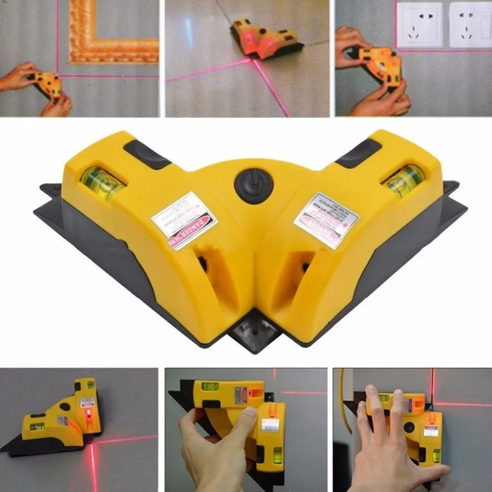 Household Right Angle Laser Level Alignment Laser Rangefinder Multifunctional Measurement Tool Level Laser 90 Degrees Instrument