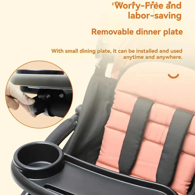 

YSUN-3 In 1 Stroller Cup Holder Antislip Universal Stroller Tray Stroller Snack Catcher And Drink Holder Stroller Accessories