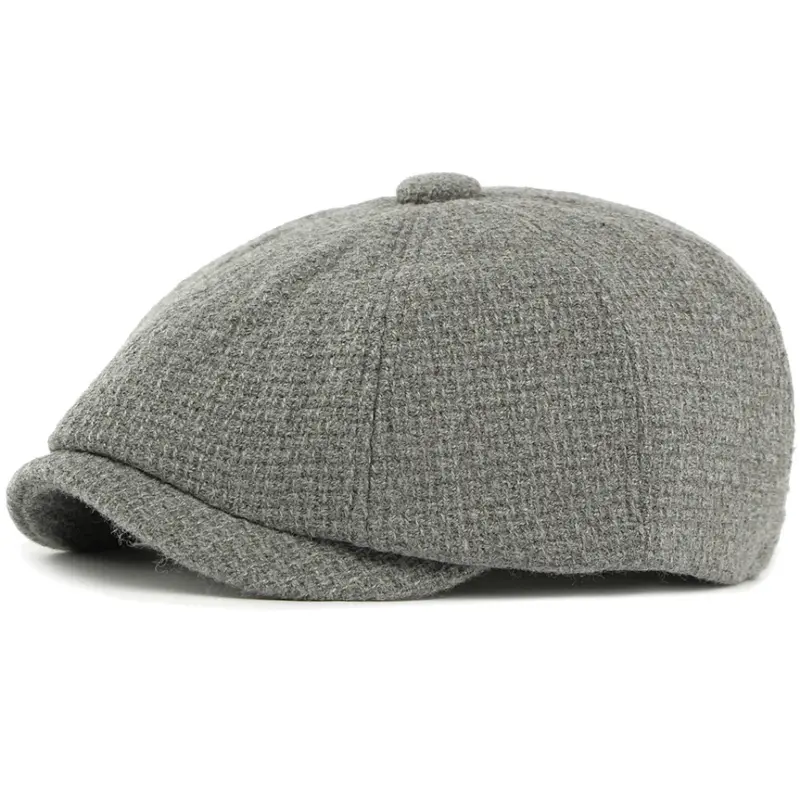 HT5032 Beret Cap New Spring Autumn Winter Men Women Cap Artist Painter Wool Beret Hat Male Female Adjustable Octagonal Beret Cap - Image 11