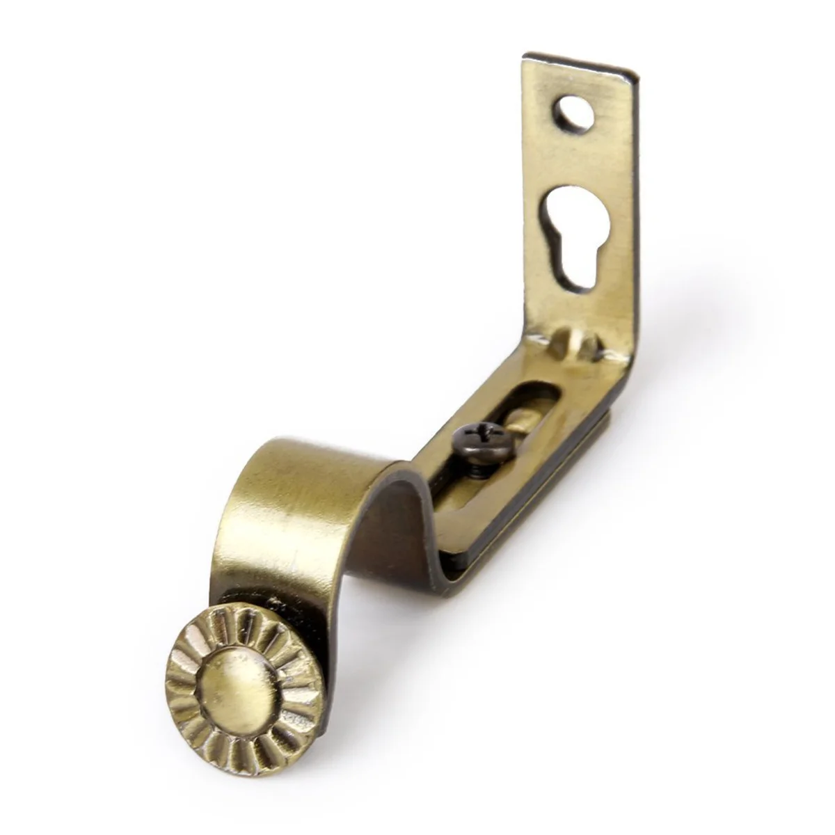 

6pcs 18-22Mm Adjustable Curtain Rod Bracket Wall Mounted Support For Pole Drapery Hardware Copper Holder Bracket