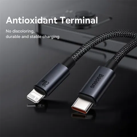 Кабель Baseus 20W PD USB-C для быстрой зарядки iPhone 14/13/12 Pro Max — фото устройства