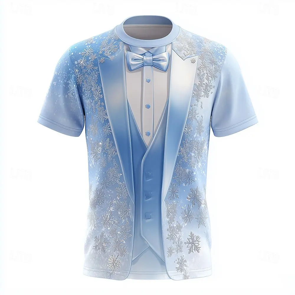 Hot Christmas 3D Costume T Shirt for Men Funny Cookie Suit Design Christmas Outfit for Ugly Sweater Day or Xmas Gathering
