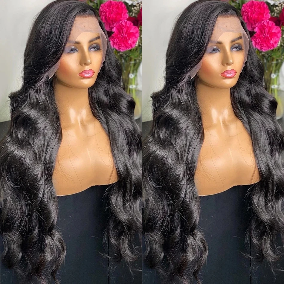 250% 13x6 HD Transparent Body Wave Lace Frontal Wig Brazilian Water Wave Ready To Wear 5x5 Lace Closure Glueless Wigs For Women