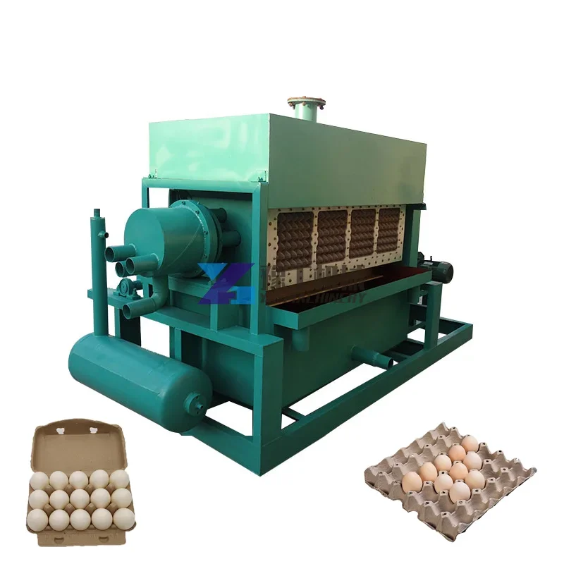 Precio barato, pequeña máquina automática para fabricar papel con bandeja para huevos, máquina envasadora de cartón para huevos