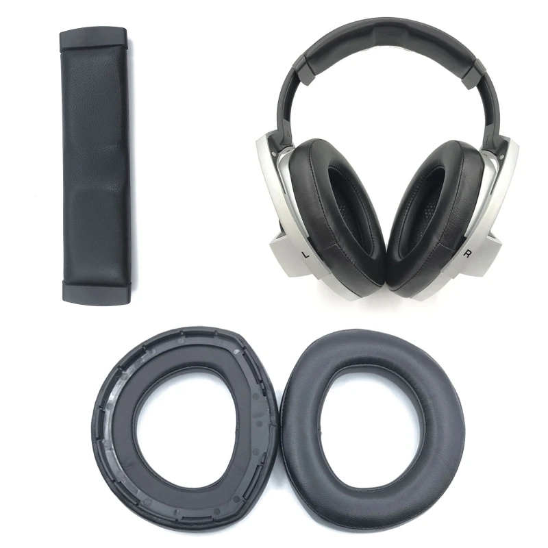 1 Set Earpads Replacement Sheepskin Leather Earpads Ear/Headband for HD800 HD800S Headphone Repair 896C