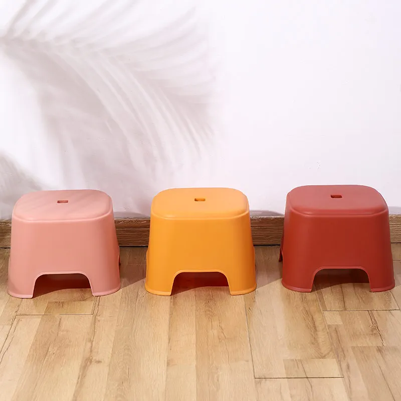 

bathroom anti slip Plastic small stool can be stacked and stepped on. Small stool for household use, baby stool, short stool