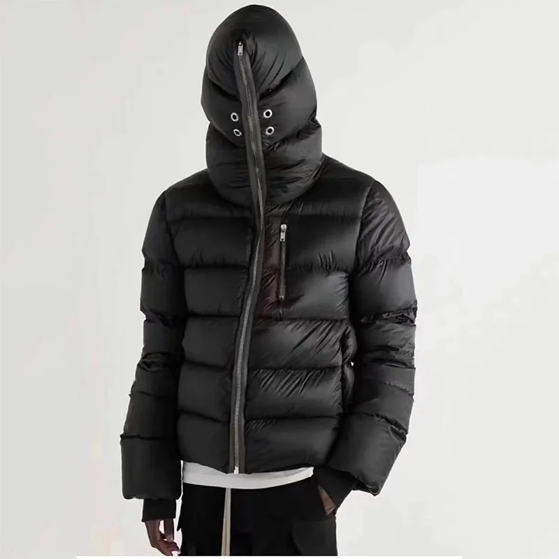 2022 R0 Men Down Jackets Masked Zipper Down Jacket Winter Coat Warm Down Jacket Casual Standard White Goose Down Jackets