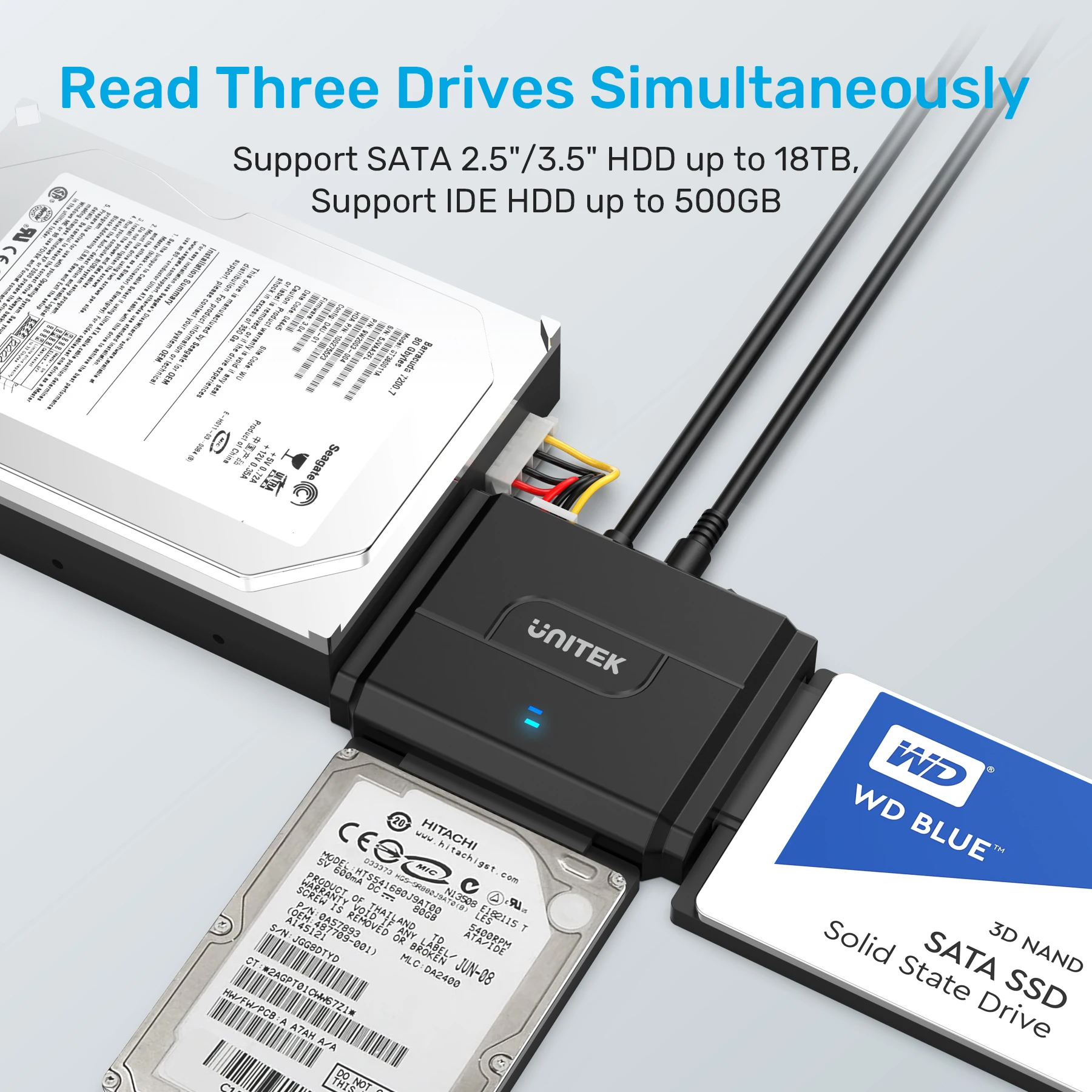 Unitek USB 3.0 do SATA dysk twardy IDE Adapter konwerter odzysku dla uniwersalnego 2.5 3.5 Cal zewnętrzny dysk twardy dysk twardy SSD