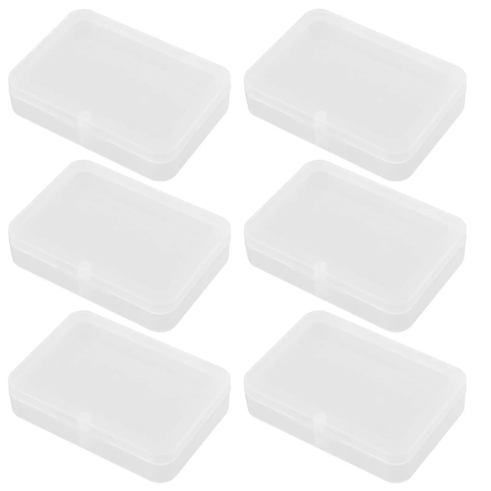

6Pcs Clear Plastic Storage Boxes for Playing Cards Rectangular Organizer Holder Waterproof Dust-Proof Portable Easy to Carry