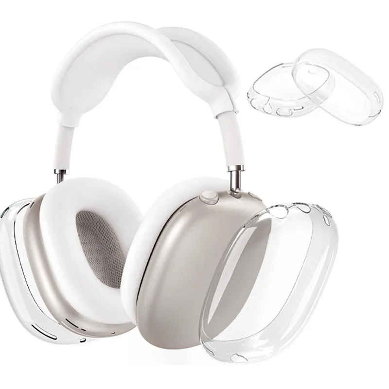 Silicone Case Cover for AirPods Max Headphones,Clear Soft TPU Anti Scratch Cover Sleeve Protective Cases Headphone Accessories