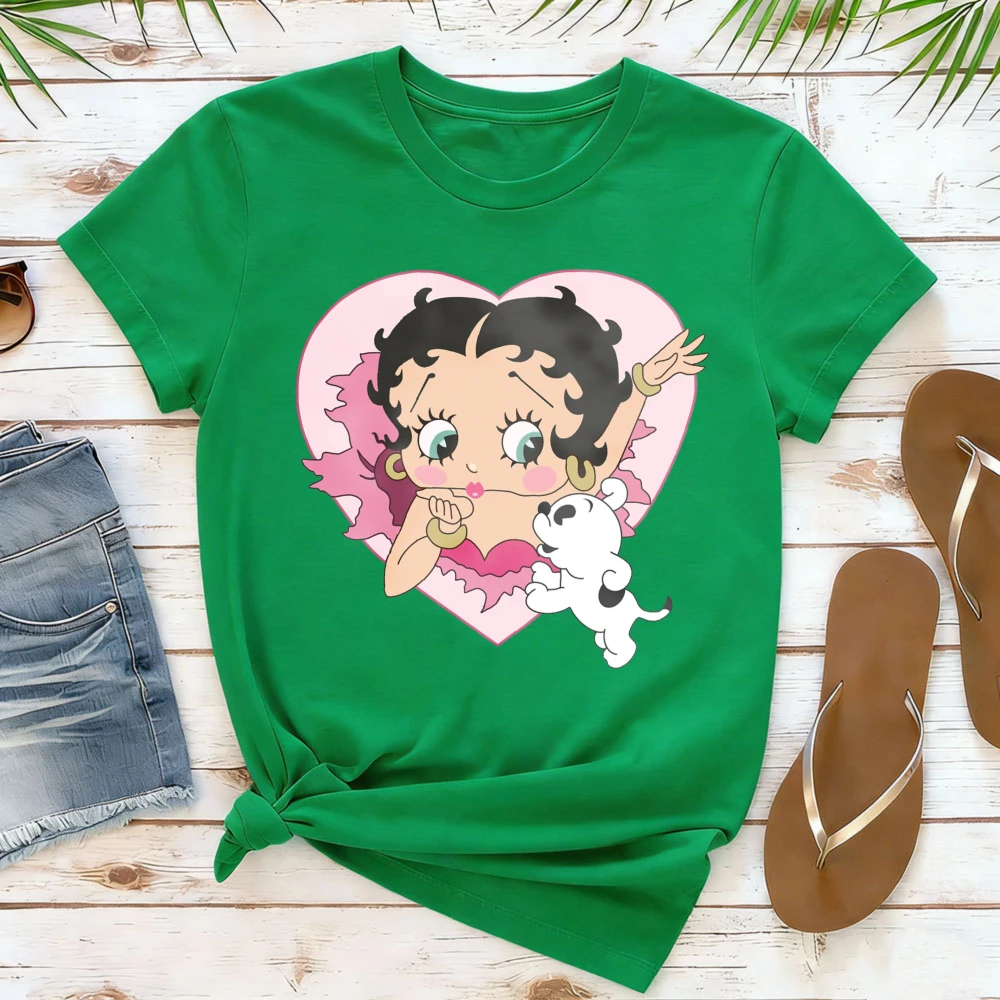 Vintage Retro Sweetheart Betty Boop Cartoon Style Graphic TShirt
