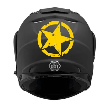 Autocollant en vinyle étoile d'écrasement à cinq branches pour moto, autocollants de décoration pour casque de moteur