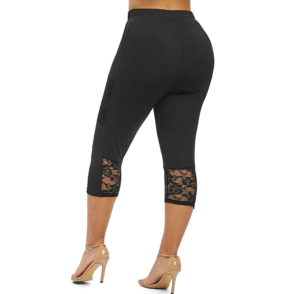 Plus Size Leggings for Women Clothing 2023 Casual High Waist Solid Sports Oversized Basics Gym Pants Female Hollow Yoga Leggings