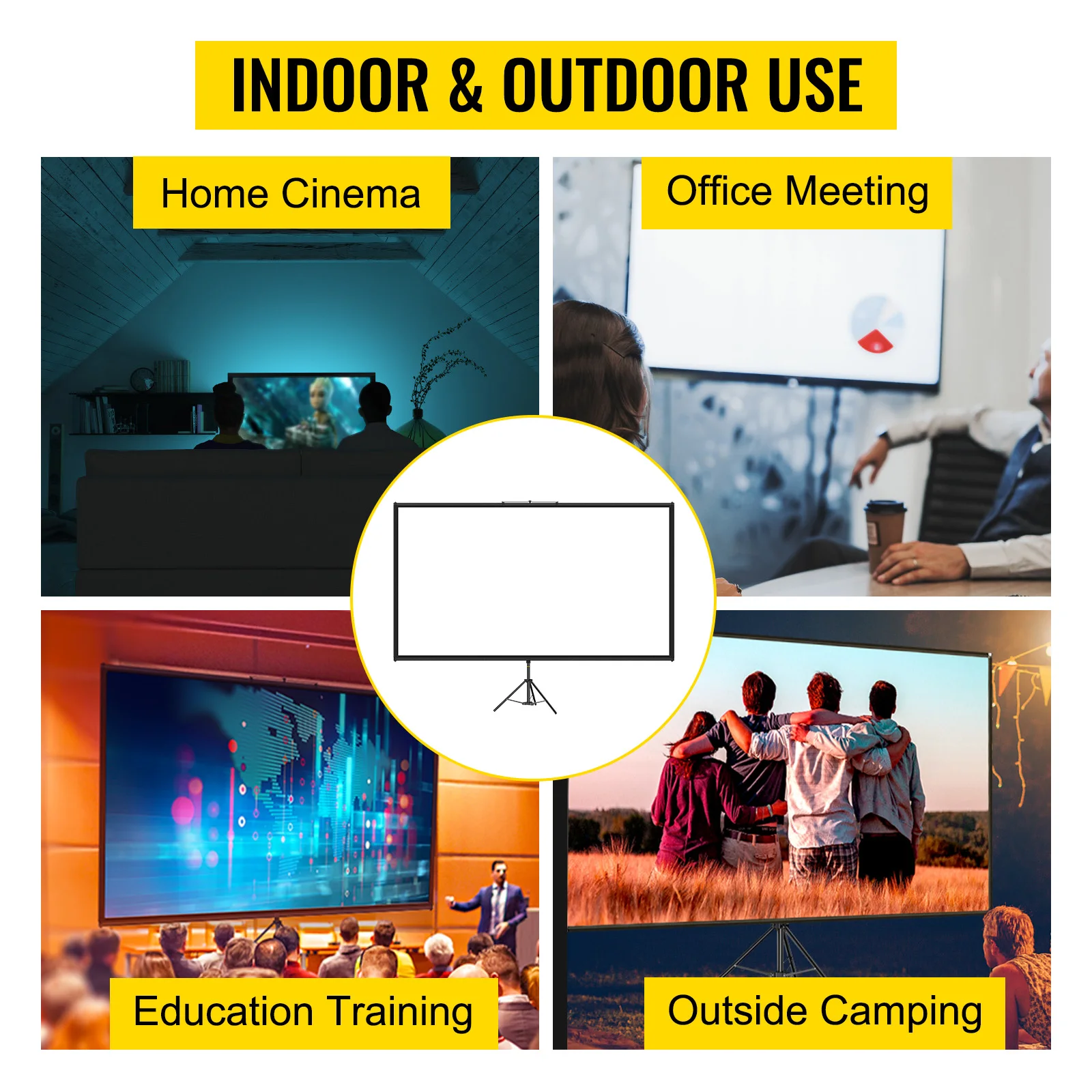 Pantalla de Proyección de 100 - Home Cinema Projector Screen reseña y precio