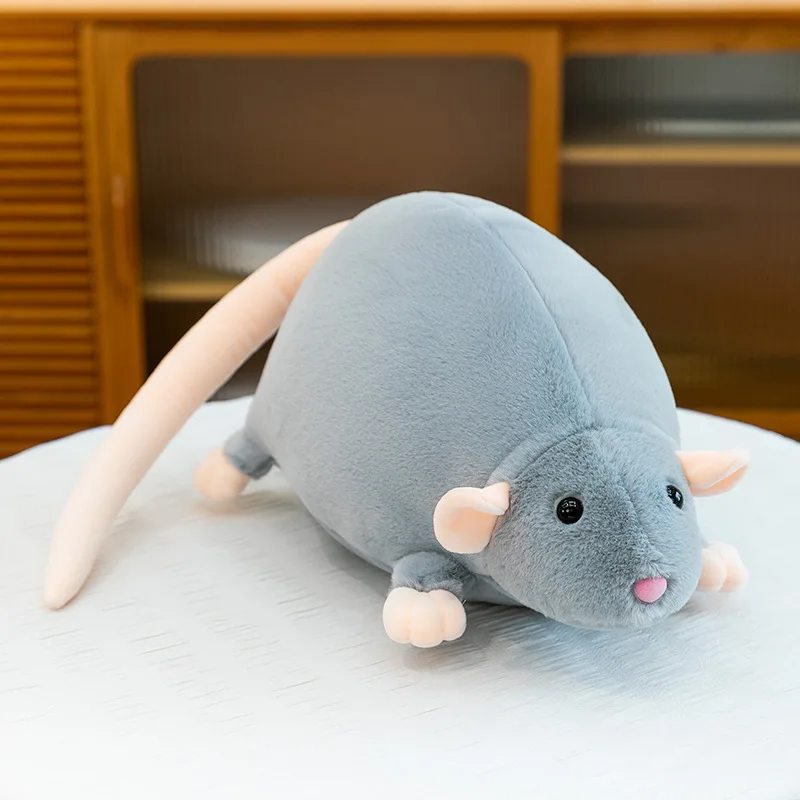Funny Prank Mouse Plush Toy Cute Floral Rat Stuffed Doll Unique Gift Home Sofa Decorative Pillow