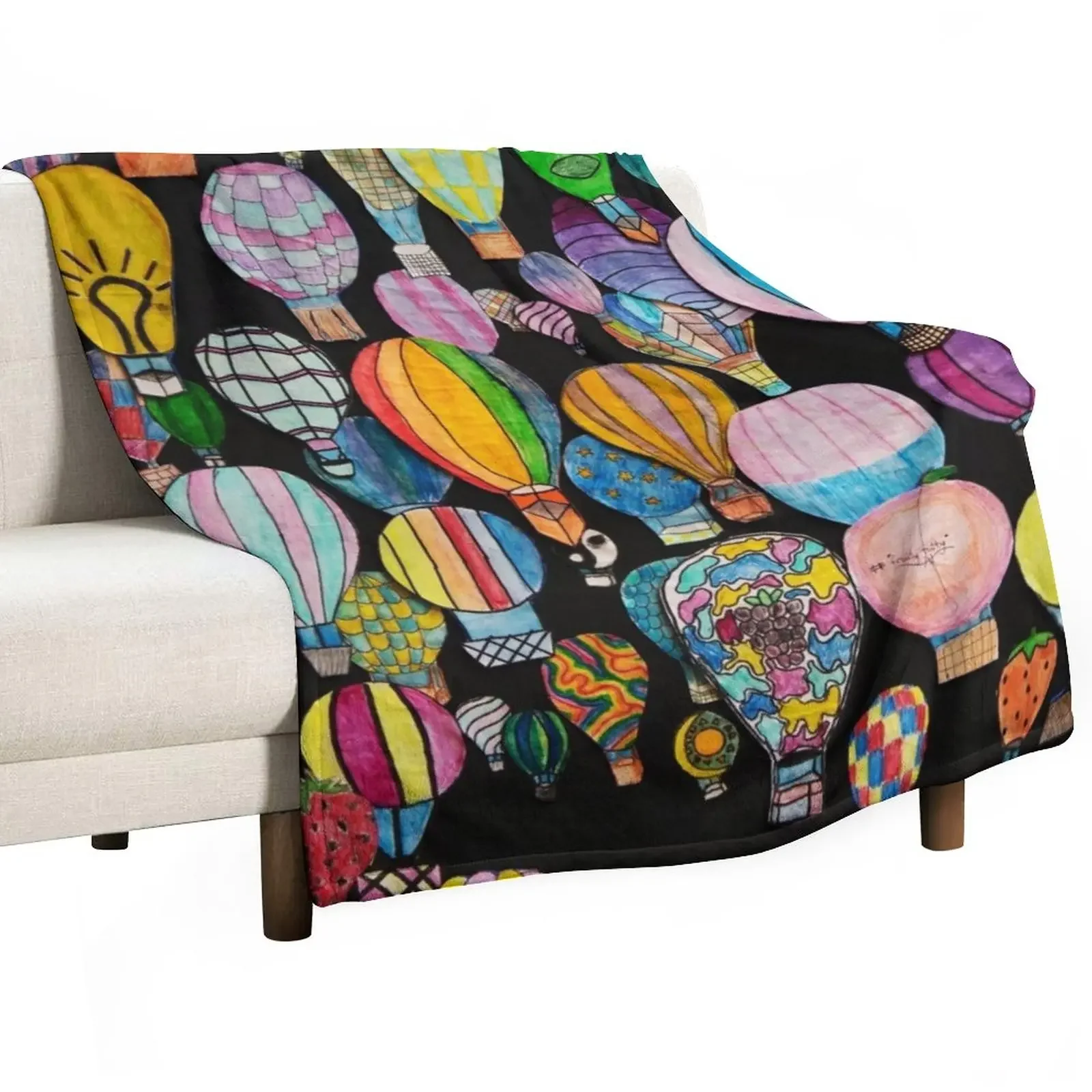 

New HHPS Art Show, Class 6E Watercolour: Aim High Throw Blanket Comforter Decorative Sofa Blankets