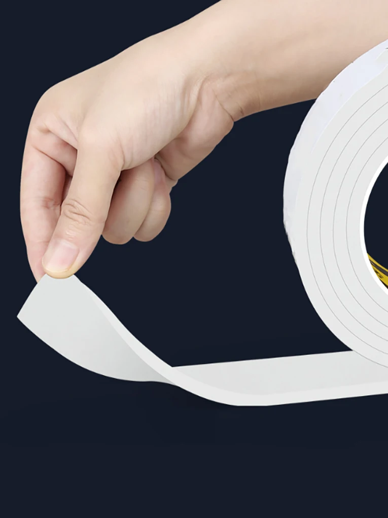 Bande de mousse EVA blanche de 2 mètres à 10 mètres avec bande adhésive, bande en caoutchouc auto-adhésive, bande d'étanchéité, épaisseur 1 mm-10 mm