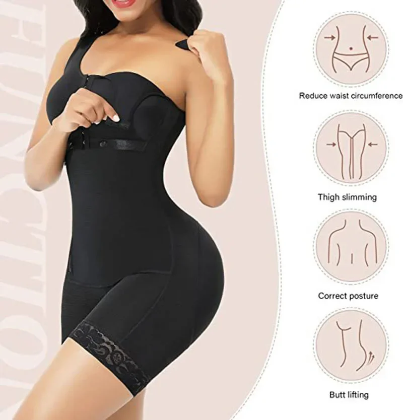 AfruliA Full Body Shapers Fajas Colombianas Girdles Bodysuits Corset Postpartum Belt Slimming Underwear Waist Trainer Shapewear