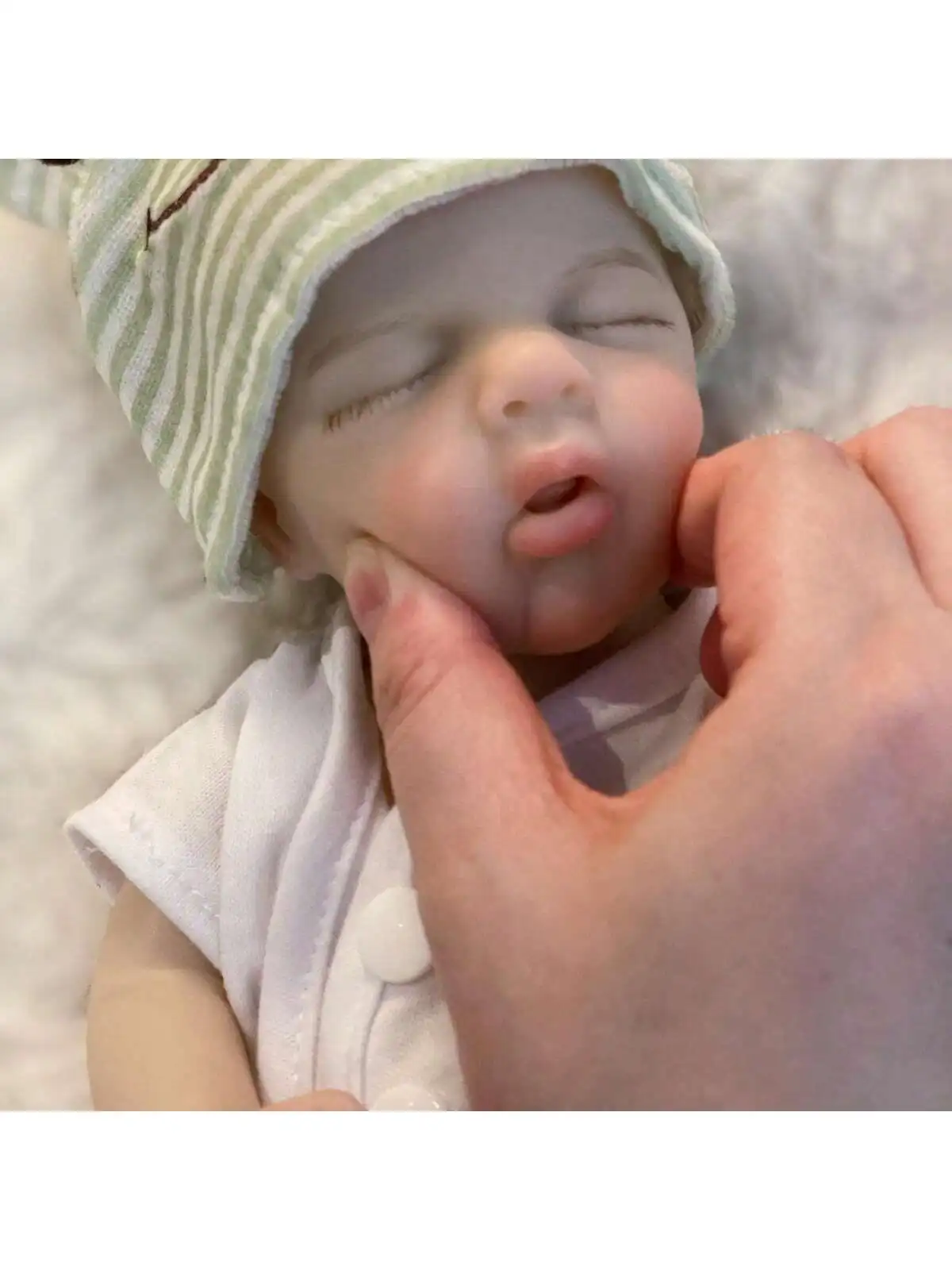 13 بوصة سيليكون لولو تولد من جديد فتاة أو صبي طفل صناعة يدوية مع لمسة ناعمة، يمكن فتح الفم، دمية بيبي رائعة لحديثي الولادة