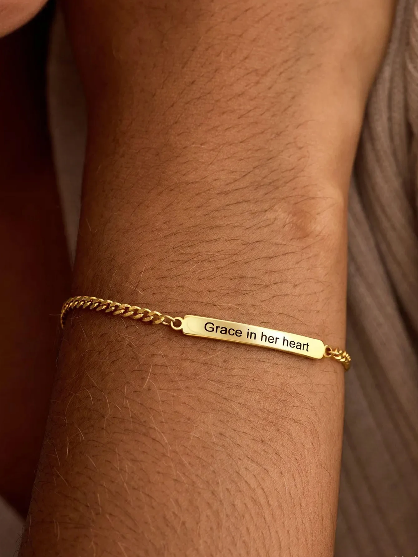 Personalized Engraved Bracelet, Simple Design