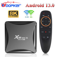 Woopker Android 13 TV BOX X88 Mini 13 RK3528 8K Ultra HD Smart TVBox  2GB 16GB Dual Wifi 2.4G 5G 100M LAN 4GB 32GB PK H96 MAX