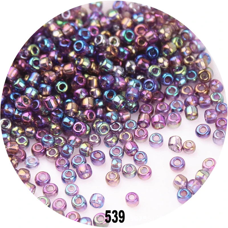 1.5mm 2mm 3mm 4mm Cezch Clear AB Colorful Glass Beads 15/0 12/0 8/0 6/0 Loose Seedbeads for Needlework Jewelry Making DIY Sewing