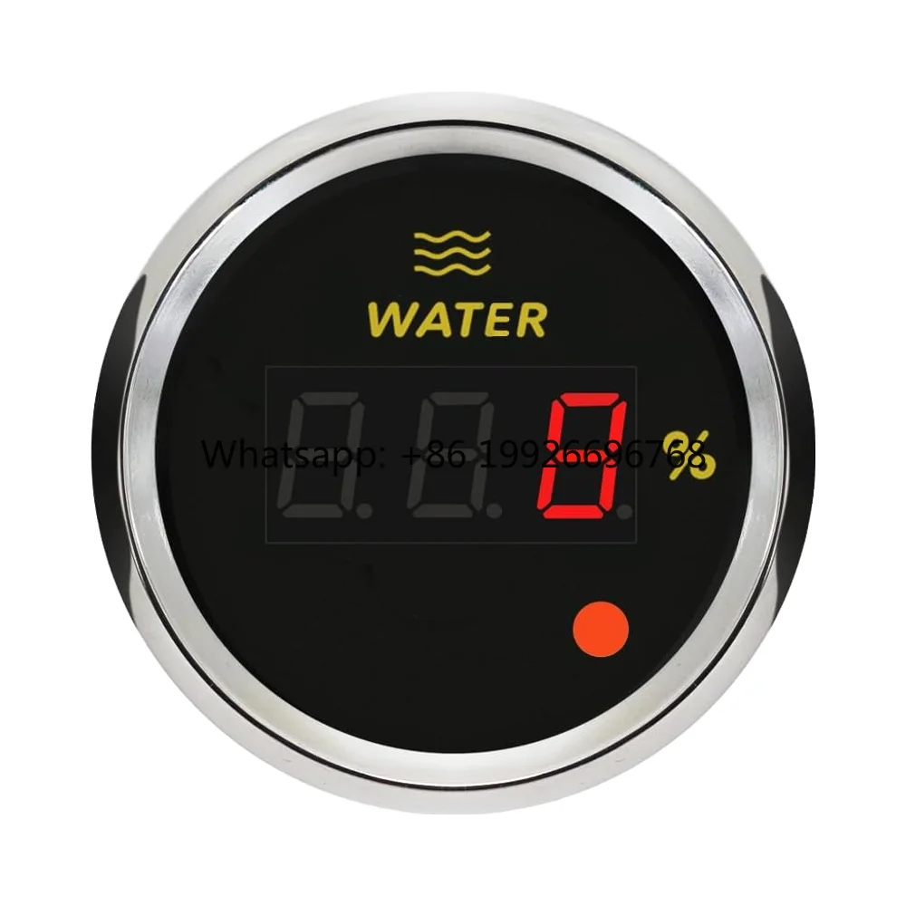 

Новый универсальный указатель уровня воды 2026 года, 2 дюйма, серебристая рамка/белый фон, для автодомов, грузовиков и морских судов