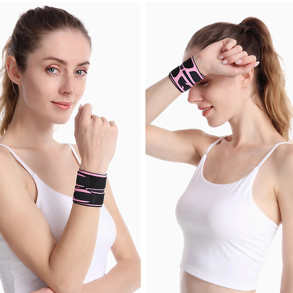 BraceTop Sports Wrist Compression Wraps Wrist Support Brace Strap for Fitness Weightlifting Basketball Tennis Wrist Pain Relief