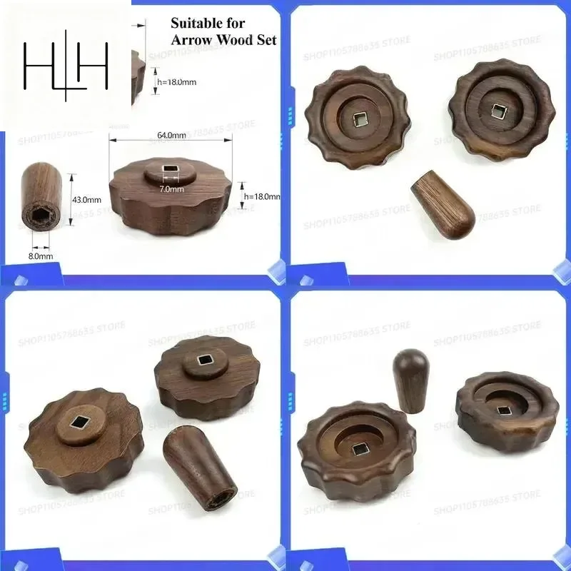For ROCKET APP R58 V60 Semi-automatic Coffee Machine Walnut Modification Kit Knob Lever