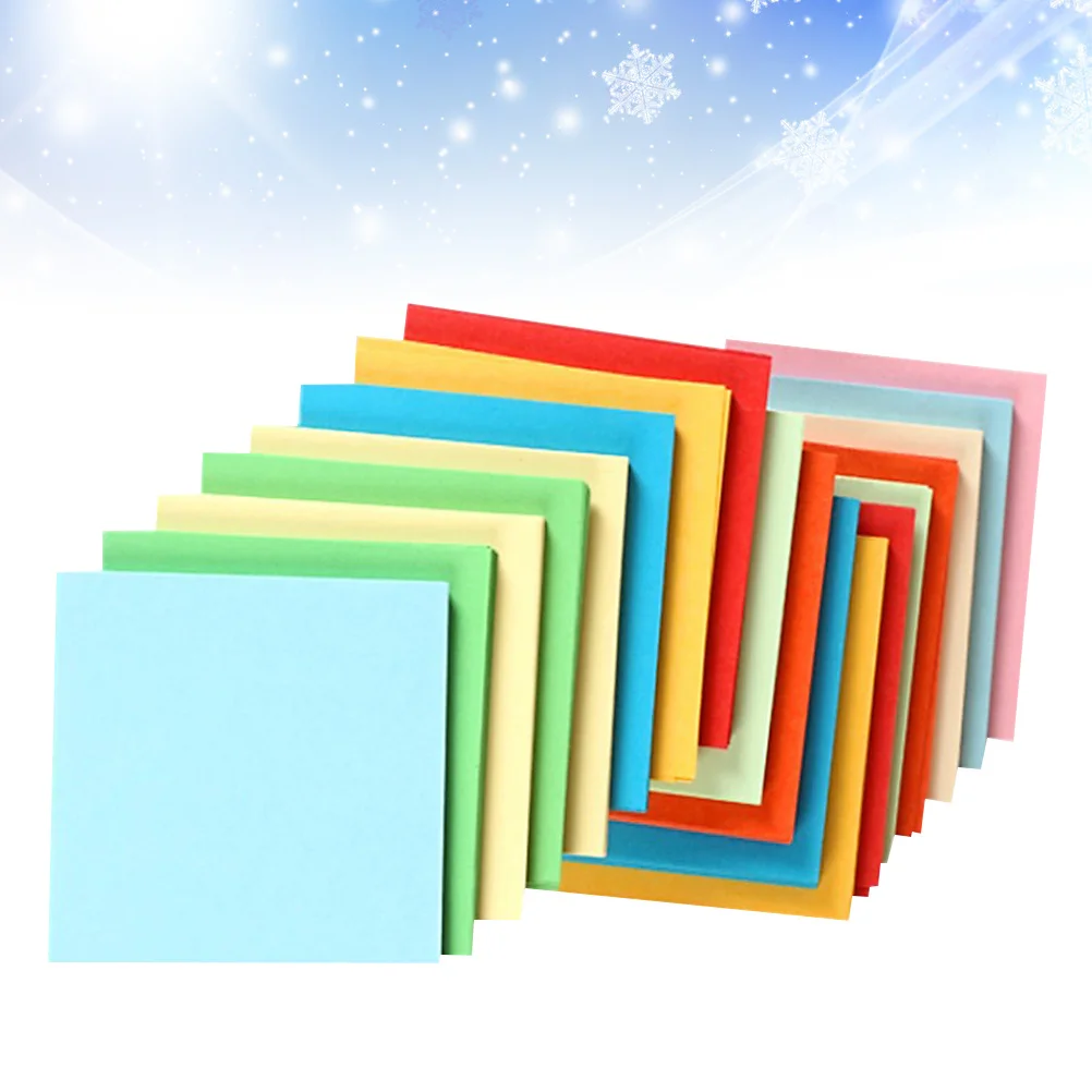 500 Uds. Hojas plegables de papel de colores de 7cm, suministros para manualidades DIY para proyectos de arte de guardería, papel de colores mezclados de 10 colores
