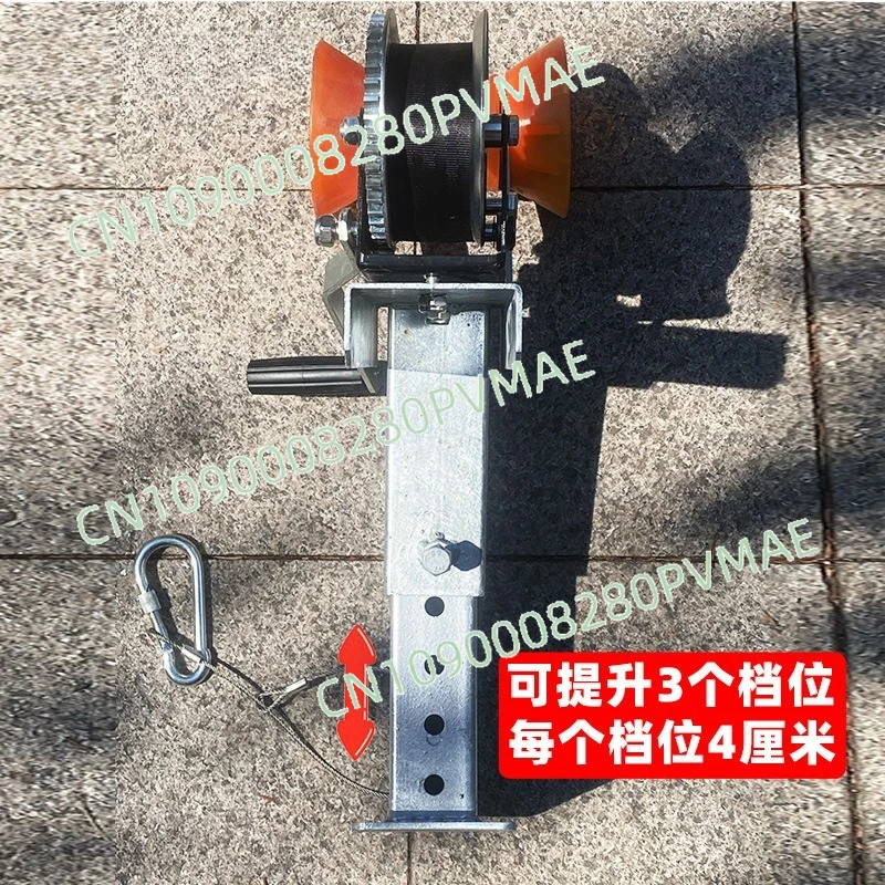 Boat trailer winch rack, boat rack liftable winch rack assembly
