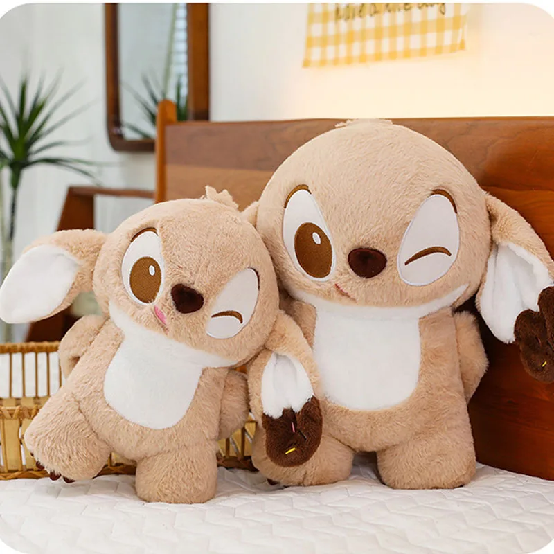 

35-45 см Disney Лило и Стич плюшевые игрушки аниме мультфильм шоколадная вышивка плюшевые куклы кавайная подушка детский подарок на день рождения