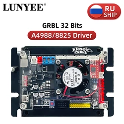 GRBL1.1 – panneau de commande 3 axes 32bit 24V, contrôleur, Port USB avec boîtier ABS et ventilateur pour fraiseuse CNC 3018pro, Support hors ligne