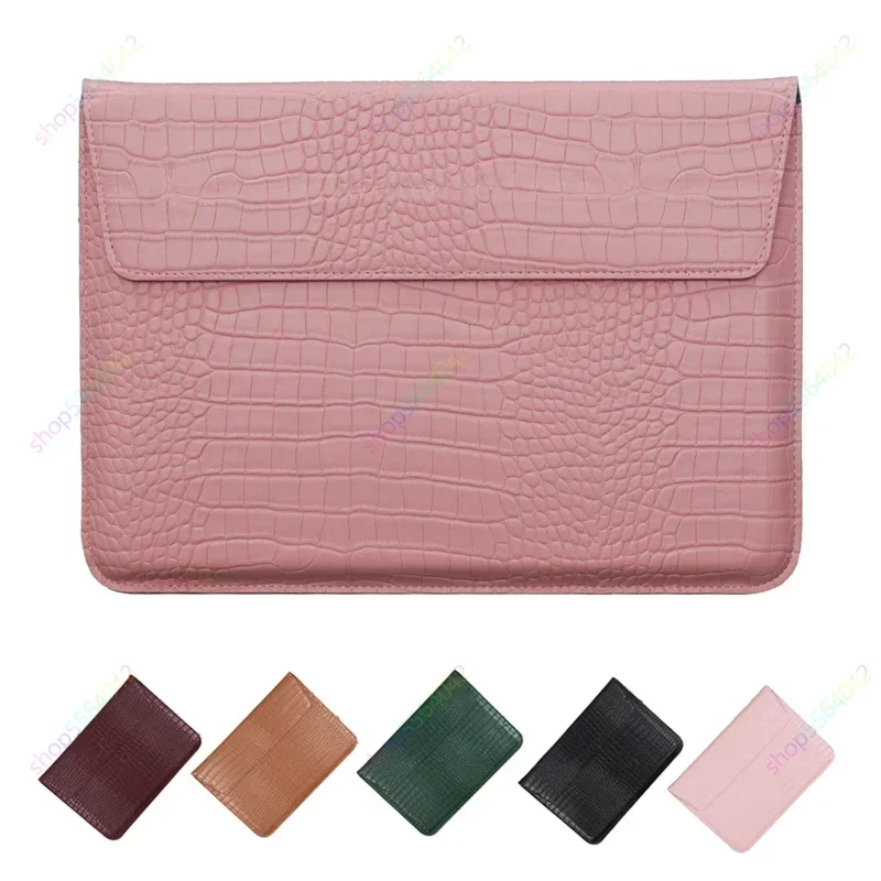 

13 Inch Tablet Sleeve Case for iPad Pro 12.9 inch 6th/5th Generation Leather Crocodile Skin Tablet Bag for iPad Pro/Air 11 13