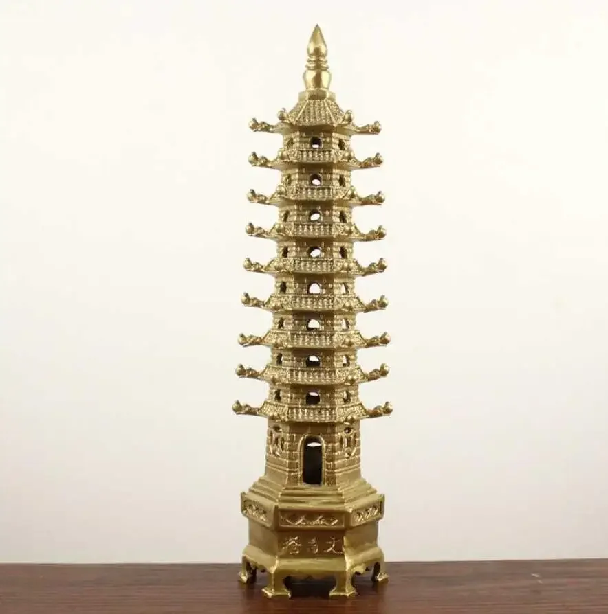 Copper Wenchang Pagoda Decorations, Copper Dragon Head Pagoda, 9th Floor, 13th Office, Office, Office, Desk, Tower, Business Cr