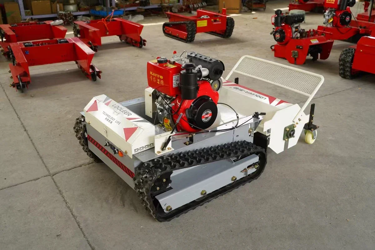 

Hot Sales 100cm Width Diesel 16HP Powerful 80cm Working Width Remote Control Lawn Mower High Performance Grass Cutter Machine