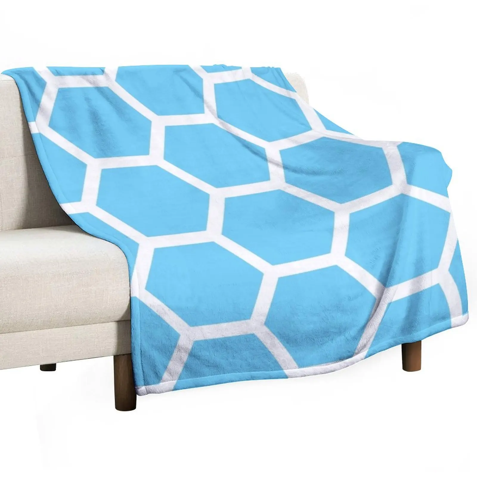 

Light Blue Honeycomb Throw Blanket Bed covers Sofa Throw Blankets