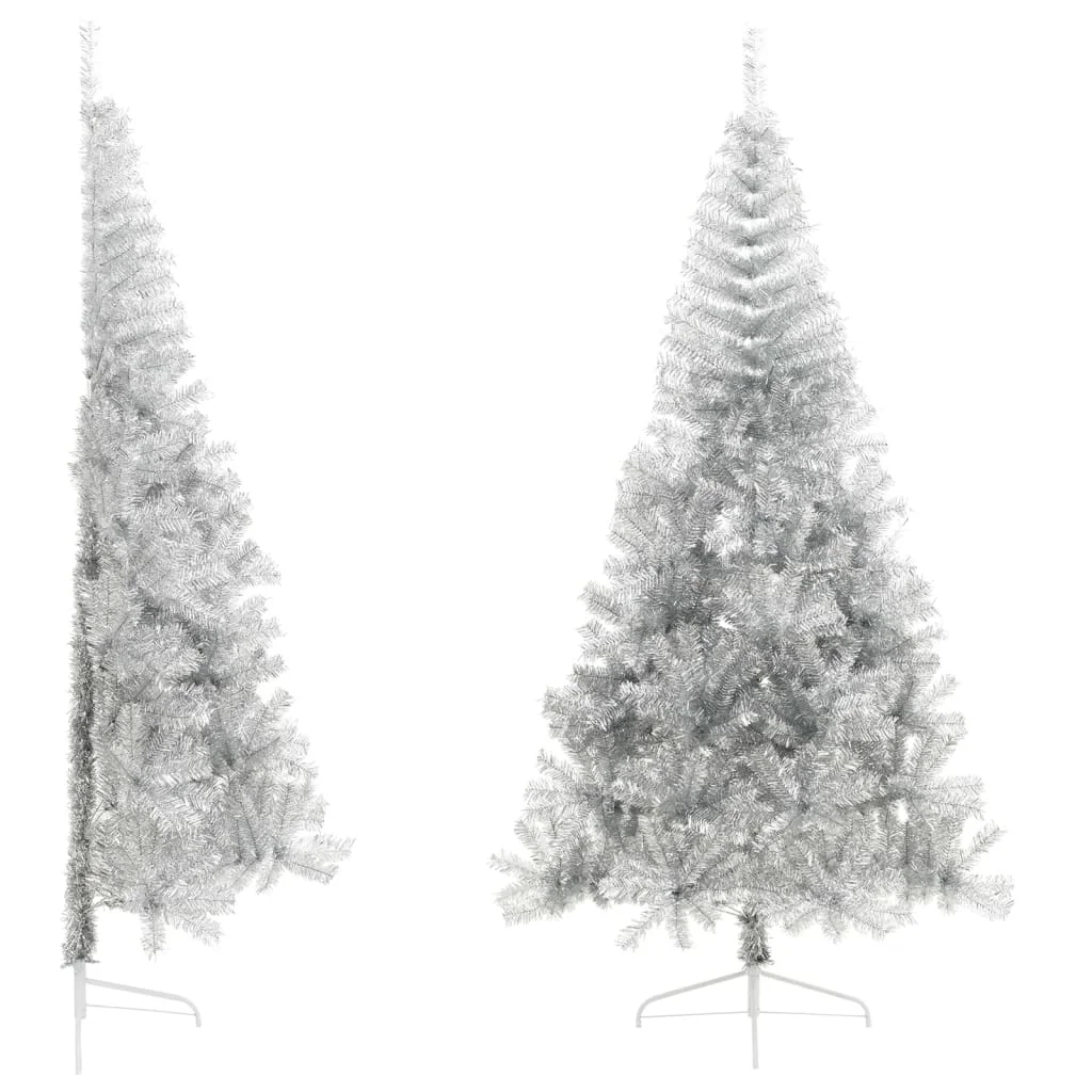 Künstlicher Weihnachtsbaum mit St?nder Silber 210 cm PET