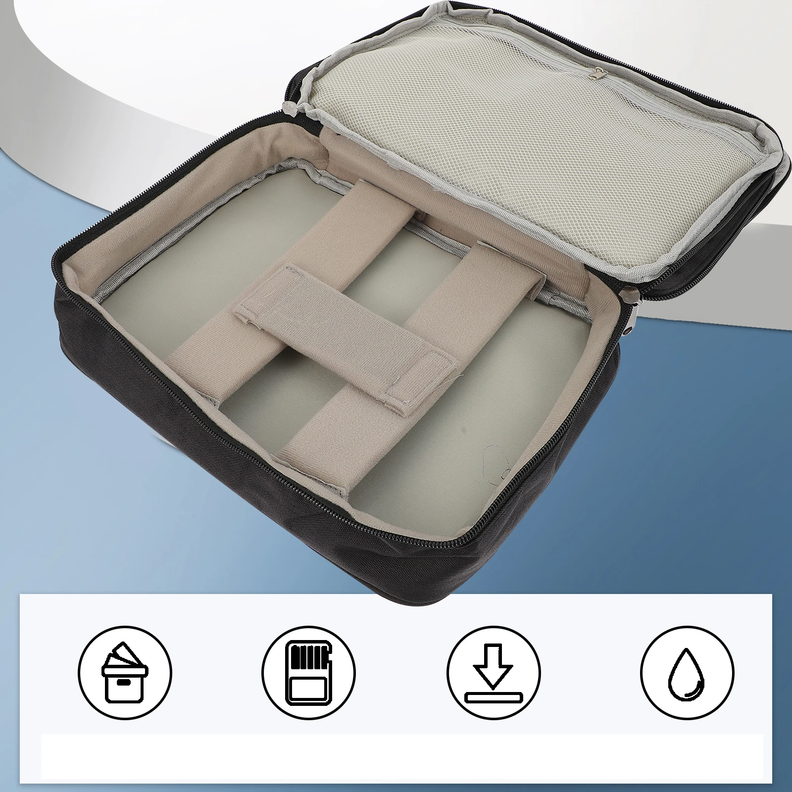 

Electronic Storage Bag Multifunctional Travel Pouch Digital Accessories Cable Earphone ganizer Water Repellent Zipper Pouch High