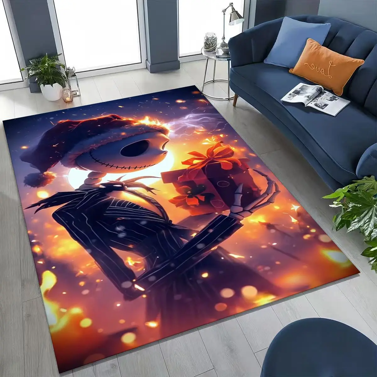 

2026 New The Nightmare Before Christmas Jack Cartoo Rug for Bedroom Living Room Sofa Home Doormat Decor, Kid Non-slip Floor Mat
