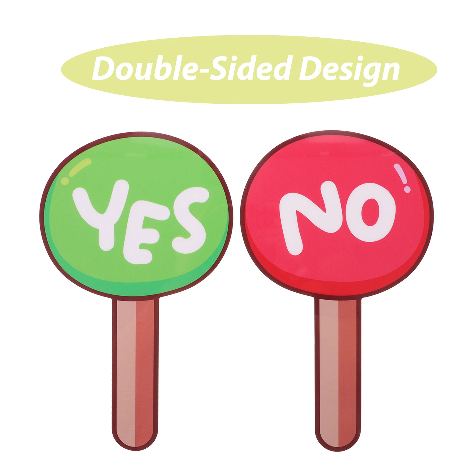 2Pcs PVC No Yes Paddle Classroom Voting Board Teacher Judging Board Portable School Accessories Handheld Reusable