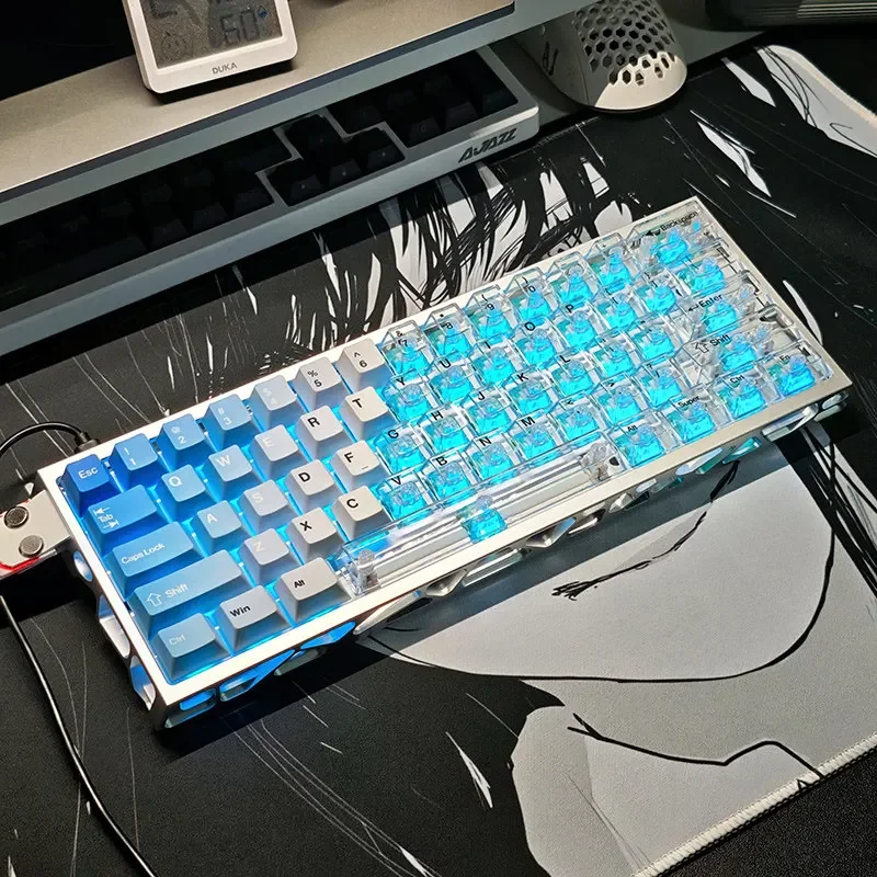 ATK68 Hawaii PBT/PC Transparent Double-Spell Keycap 64 With the Original Factory Full Change EV63 Magnetic Axis Keyboard EZ63