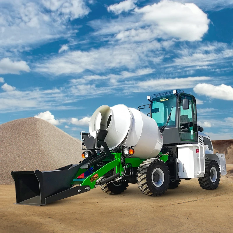 Portable Self-Loading Mini Concrete Mixer Truck Ready Mix Automatic Wheel Cement Mixer Design